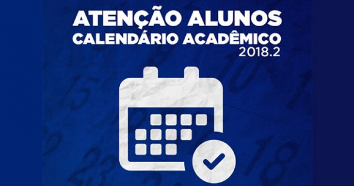 Calendário acadêmico 2018.2 disponível