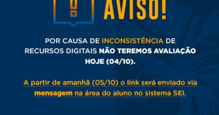 PROVAS DA NP2 DA AV1 DA FACULDADE VIDAL ADIADAS DEVIDO  INCONSISTÊNCIA DE RECURSOS DIGITAIS